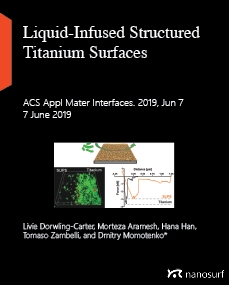 Liquid-Infused Structured Titanium Surfaces: Antiadhesive Mechanism to Repel Streptococcus oralis Biofilms